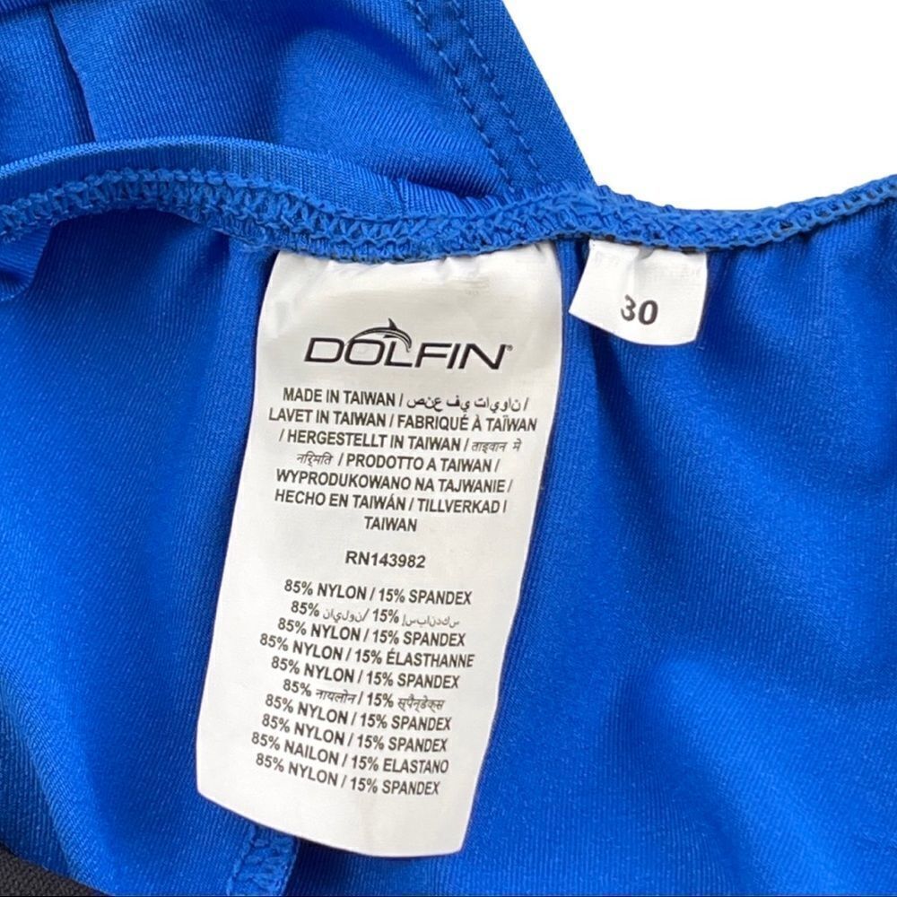“Dolphin Ocean” Racing Solid Performance Back One Piece Swimsuit • NWT - Picture 14 of 14